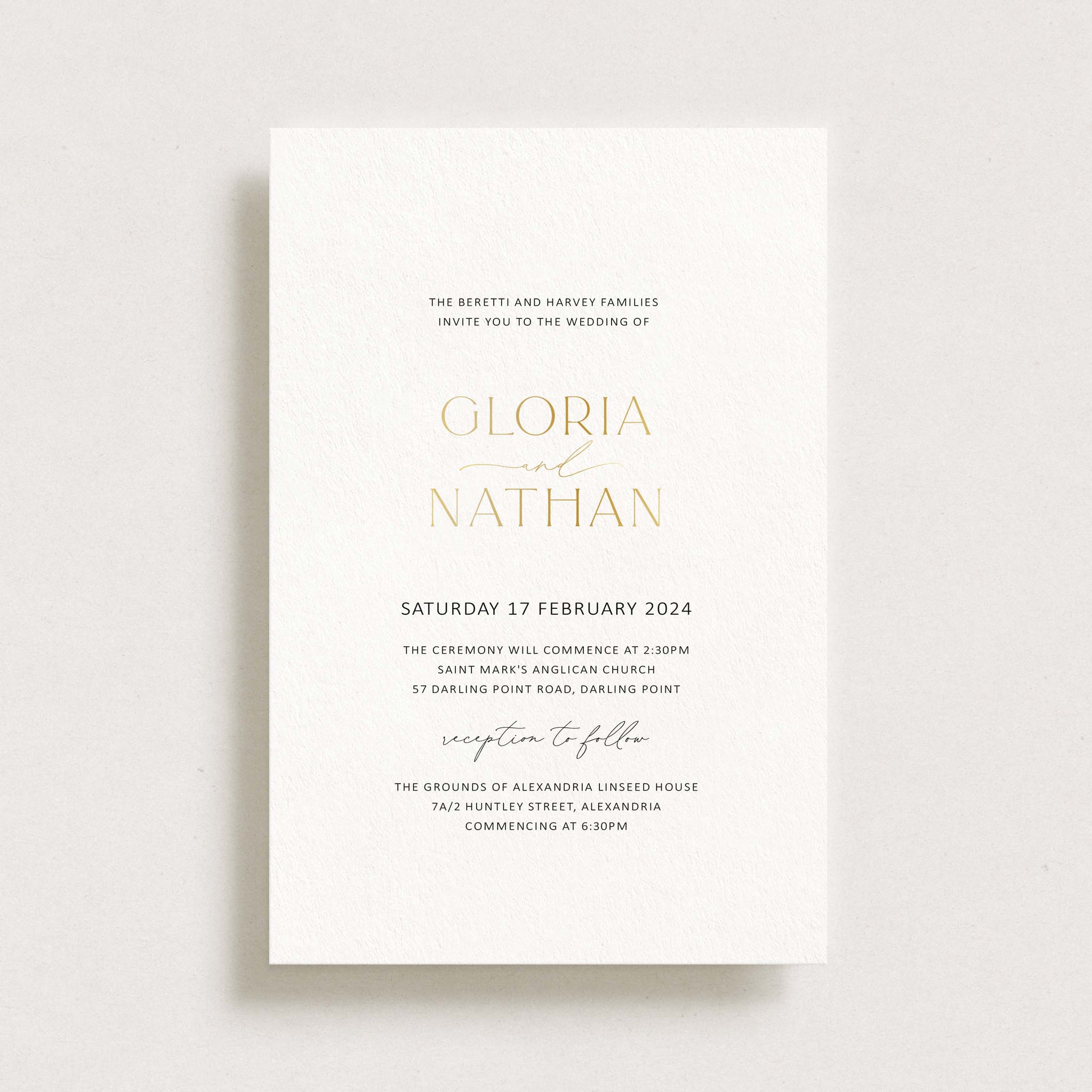 Athena Foil Invitation