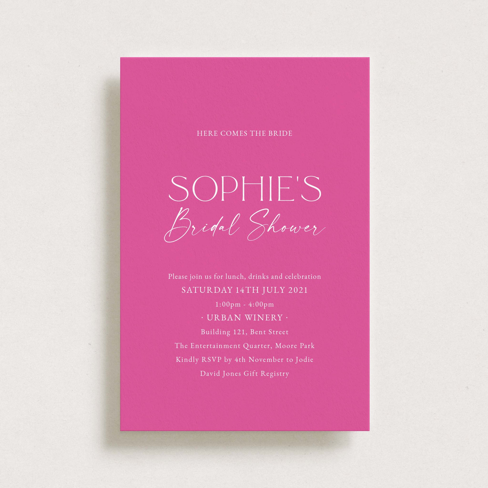 Here Comes The Bride - Bridal Shower Invite