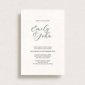 Serenity Letterpress Invitation