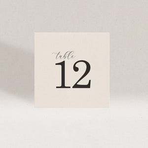 Serenity Table Number Set
