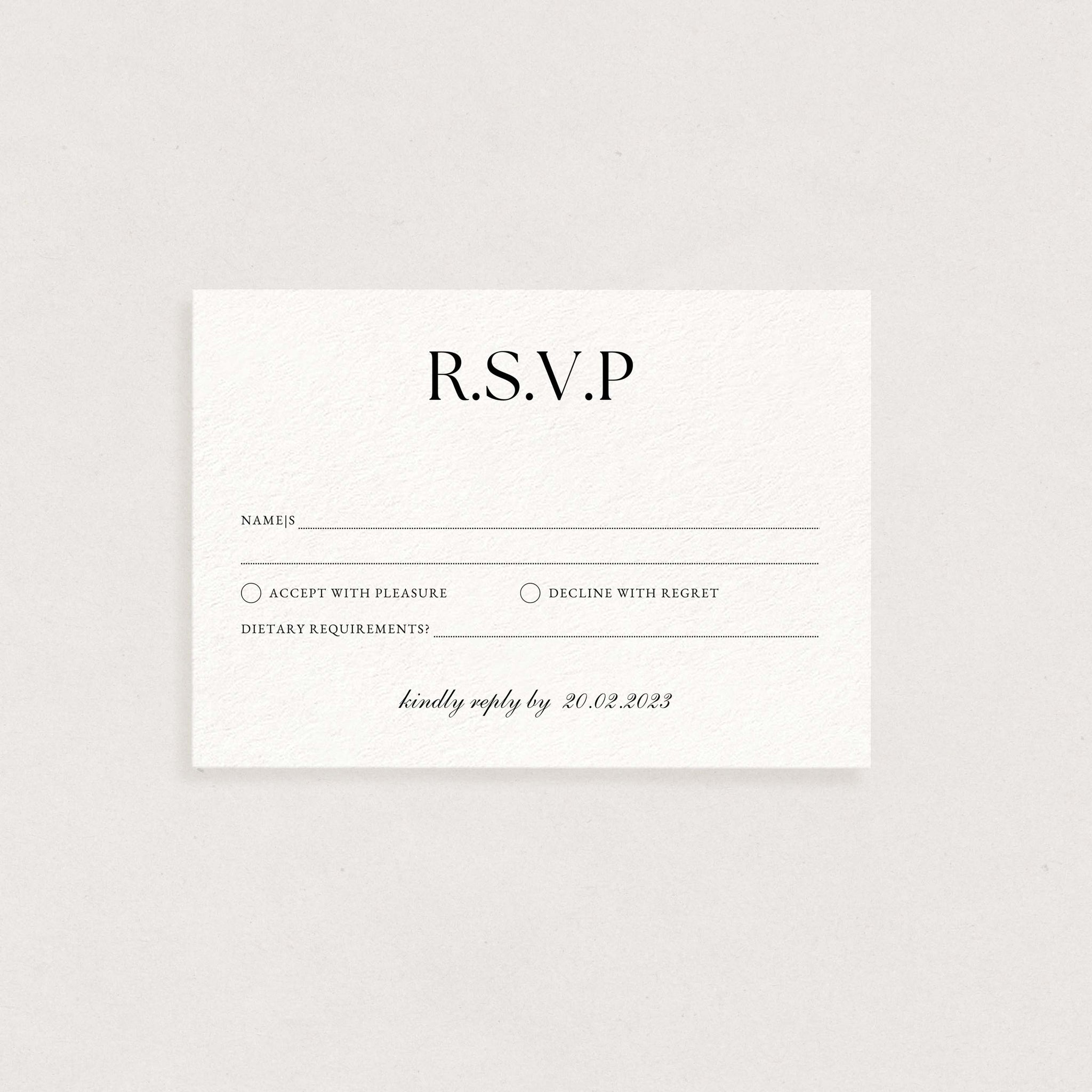 TIMELESS Printable Wedding Invitation Suite